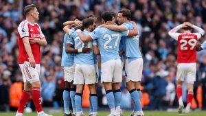 Радост на отбора на Манчестър Сити