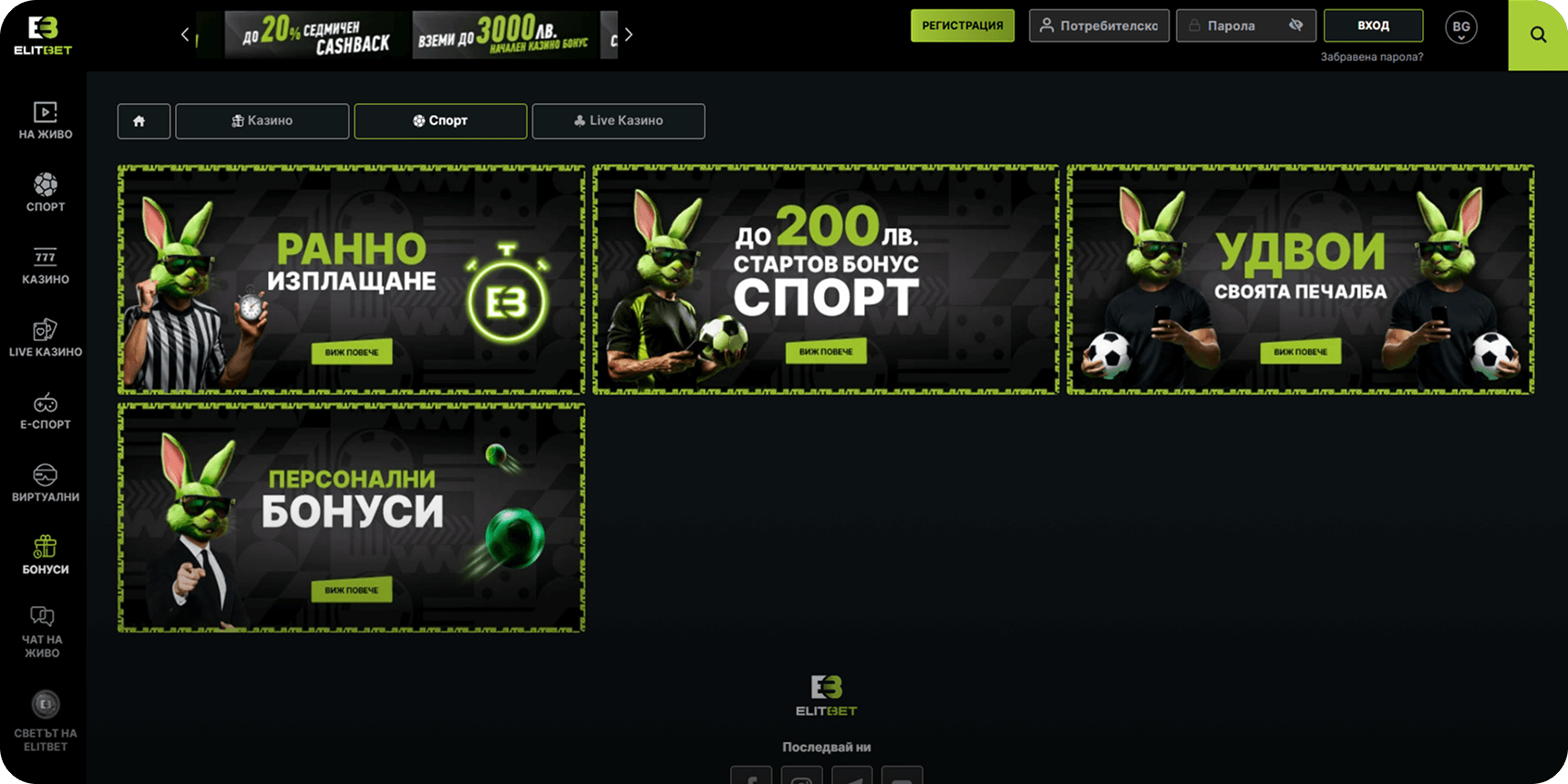 Елитбет бонуси