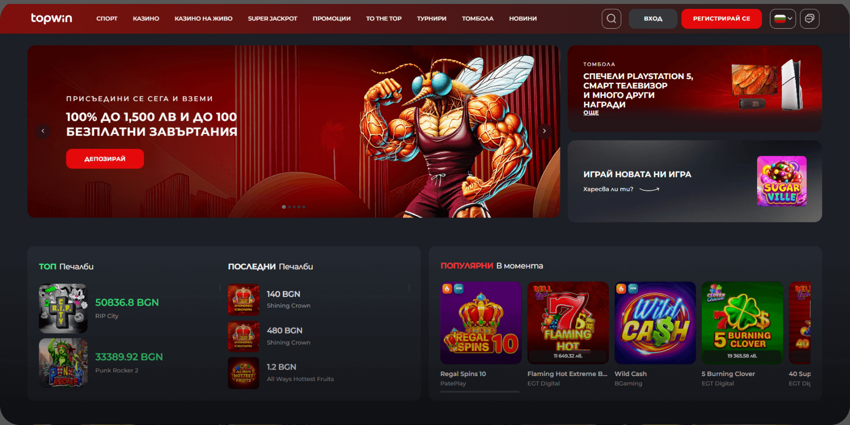 Топуин начална страница