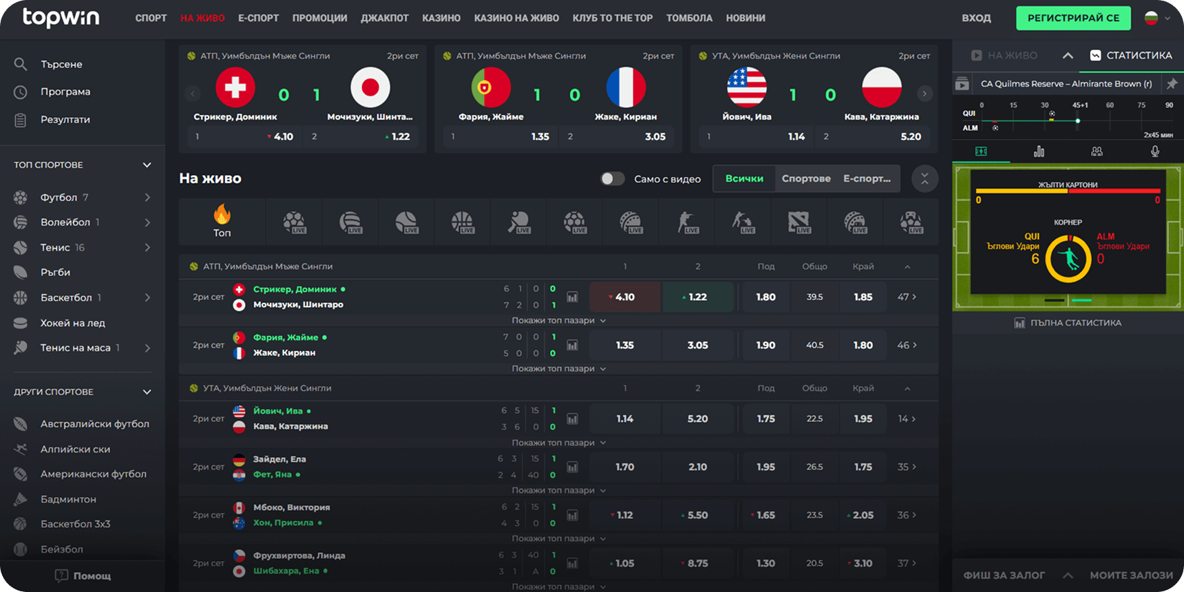 Топуин спорт на живо