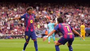 Радост на играчите на Барселона