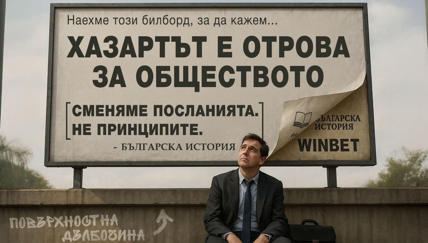 Наехме този билборд, за да кажем...