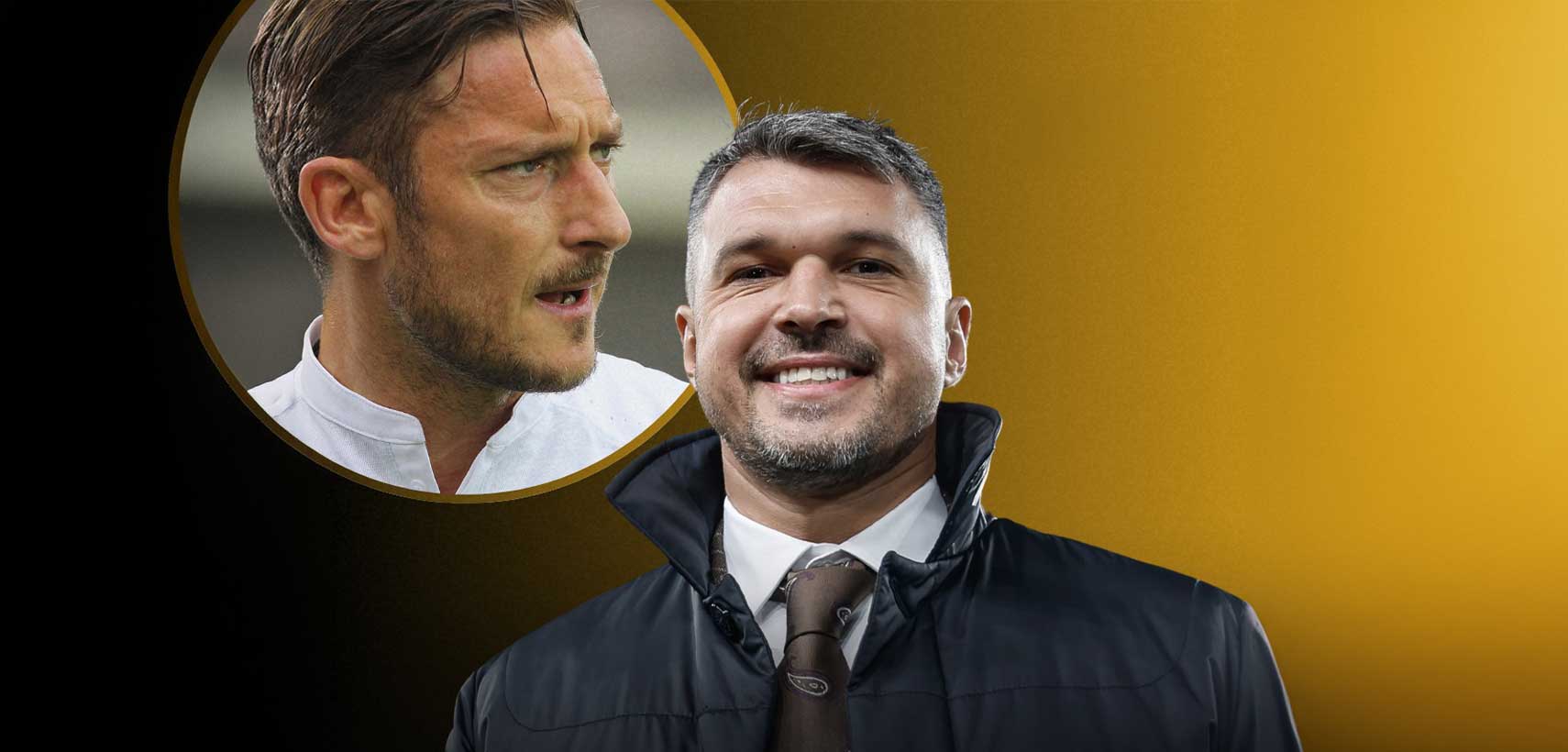 Колаж с Франческо Тоти и Валери Божинов