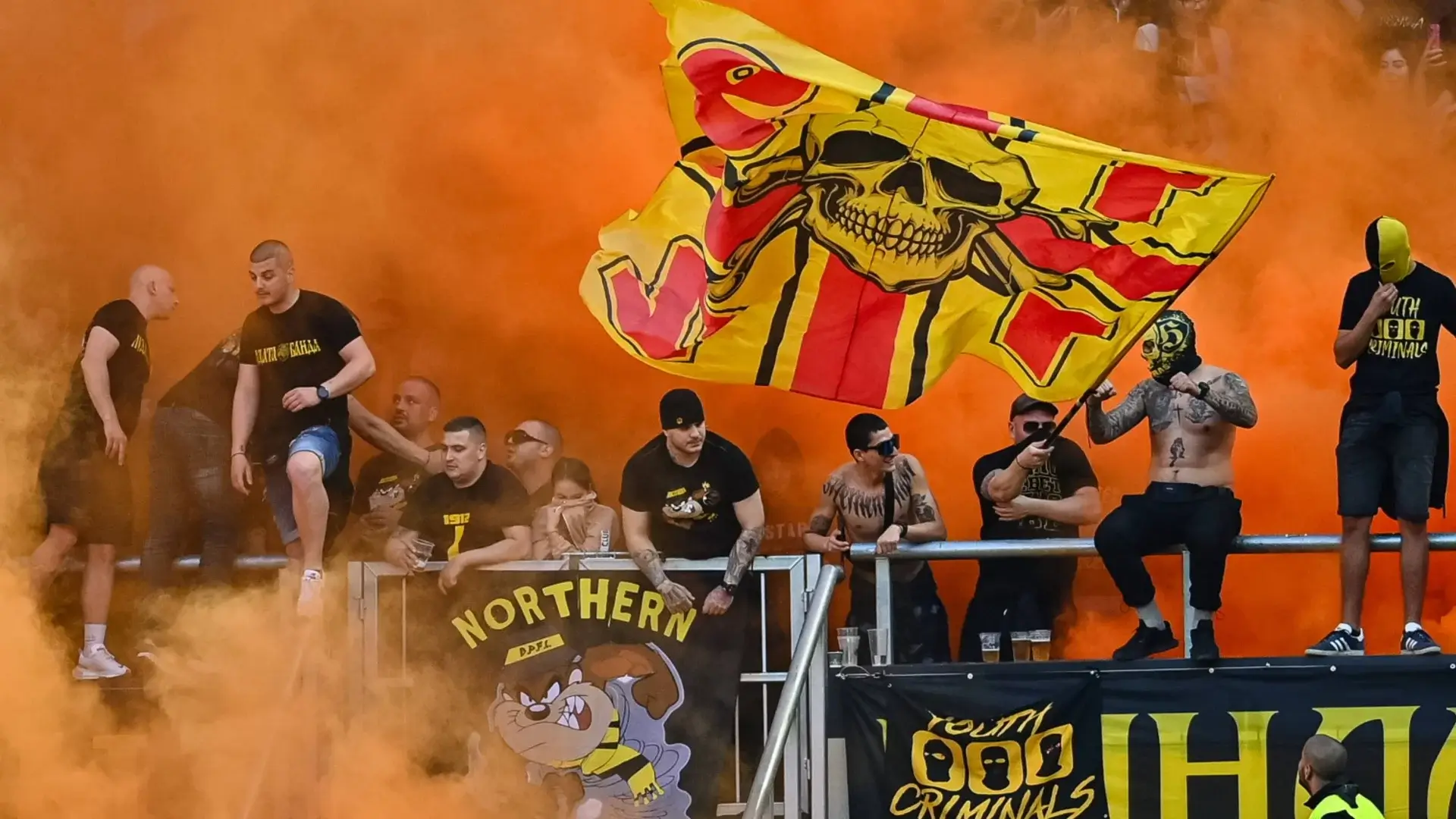 Фенове от футболната агитка на Ботев Пловдив