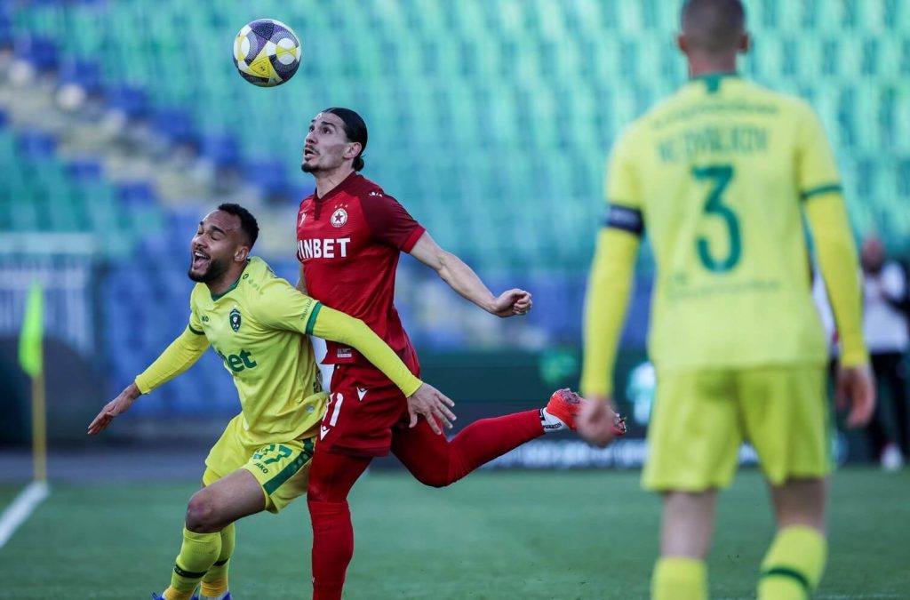 Игрова ситуация в мача ЦСКА - Лудогорец