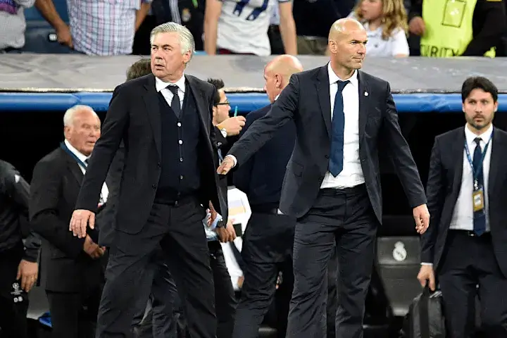 Карло Анчелоти и Зинедин Зидан