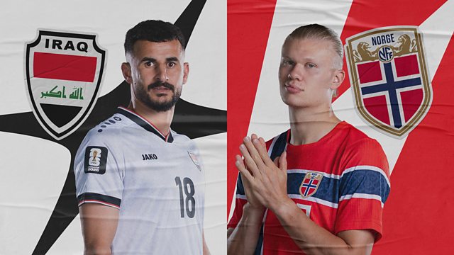 Колаж за мача Ирак - Норвегия