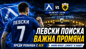 Левски поиска важна промяна часове преди реванша с АЕК