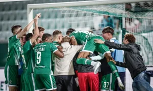Радост на играчите на Лудогорец след класирането в Европа